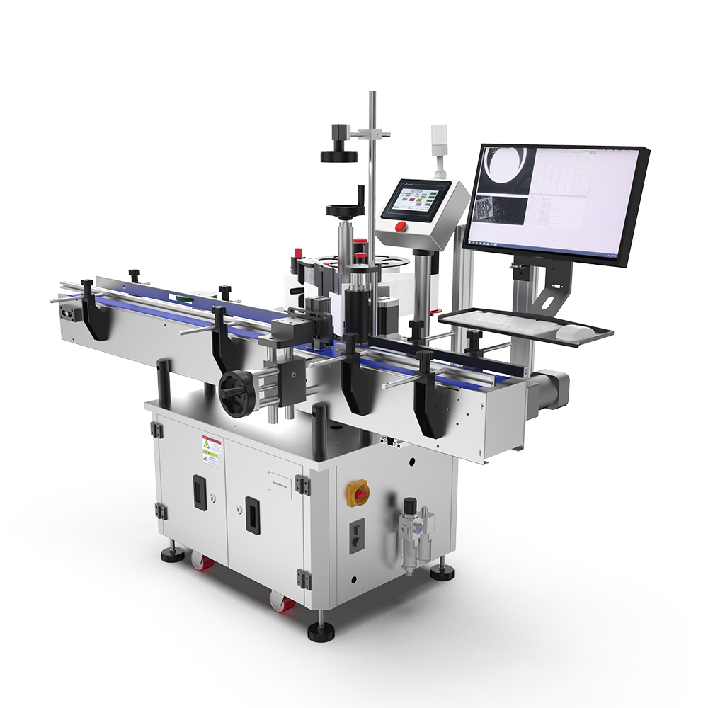 全自動視覺圓瓶定位貼標(biāo)機